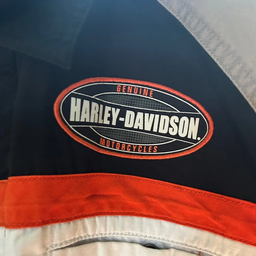 Harley-Davidson Men's Black, Gray, and Red Casual Shirt - Picture 2 of 5